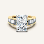 Image for Radiant Cut Art Deco Engagement Ring | 18k Two Tone