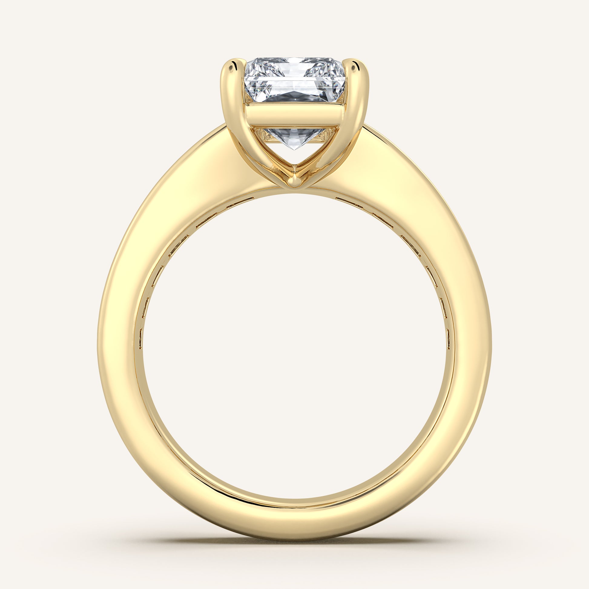 Image for Radiant Cut Art Deco Engagement Ring | 18k Yellow Gold
