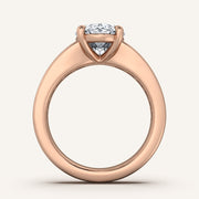 Image for Oval Art Deco Engagement Ring | 18k Rose Gold