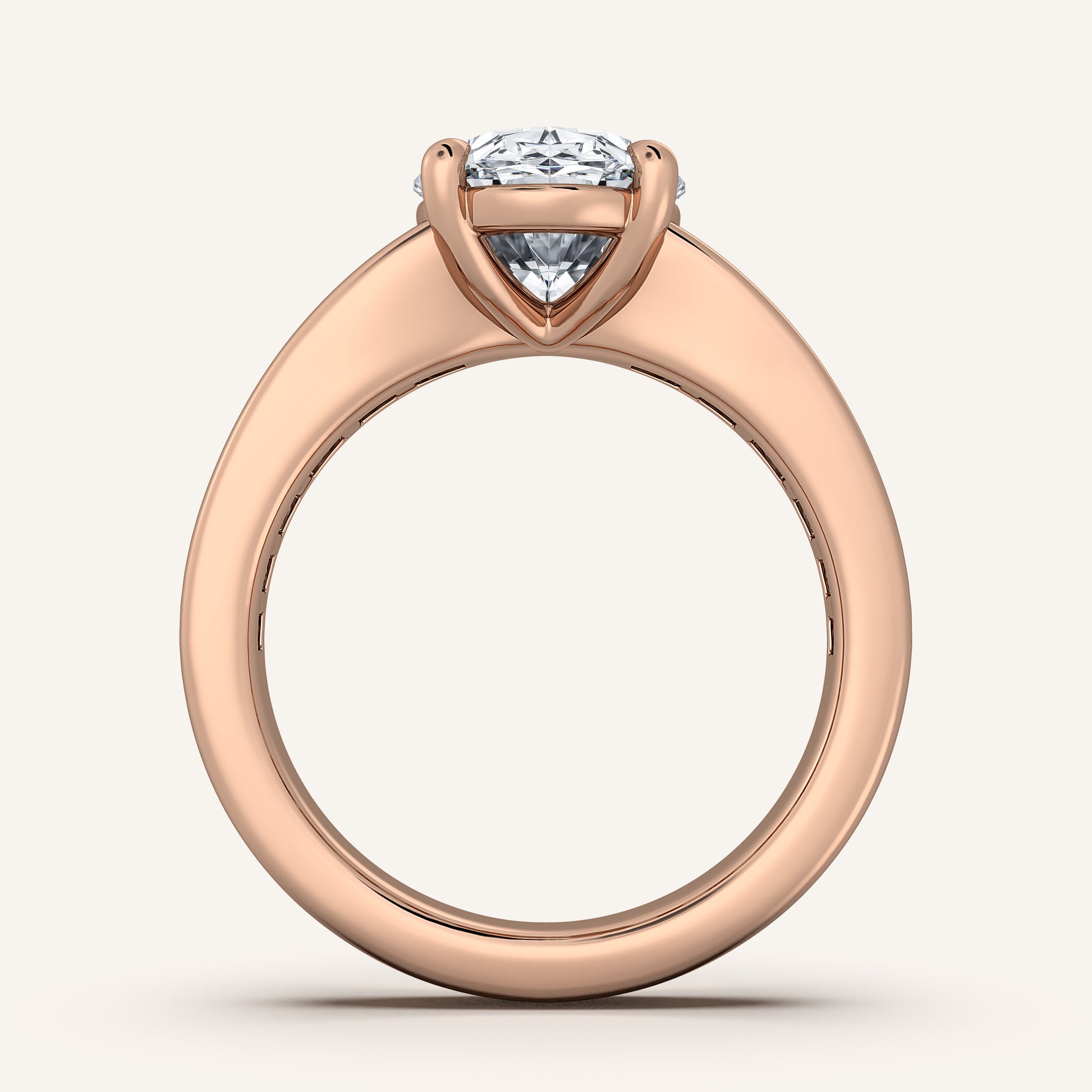 Image for Oval Art Deco Engagement Ring | 18k Rose Gold