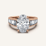 Image for Oval Art Deco Engagement Ring | 14k Rose Gold