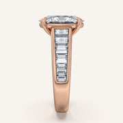 Image for Oval Art Deco Engagement Ring | 18k Rose Gold