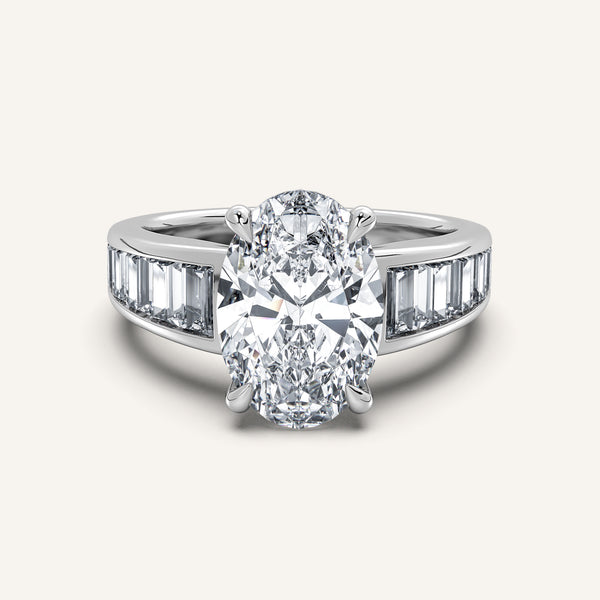 Oval Art Deco Engagement Ring | Platinum