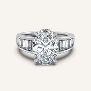 Image for Oval Art Deco Engagement Ring | 18k White Gold