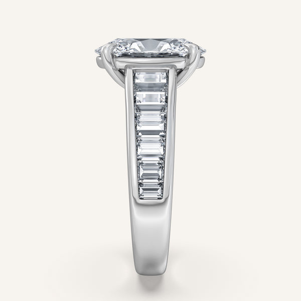 Oval Art Deco Engagement Ring | Platinum