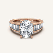 Image for Cushion Cut Art Deco Engagement Ring | 18k Rose Gold