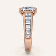 Image for Cushion Cut Art Deco Engagement Ring | 18k Rose Gold