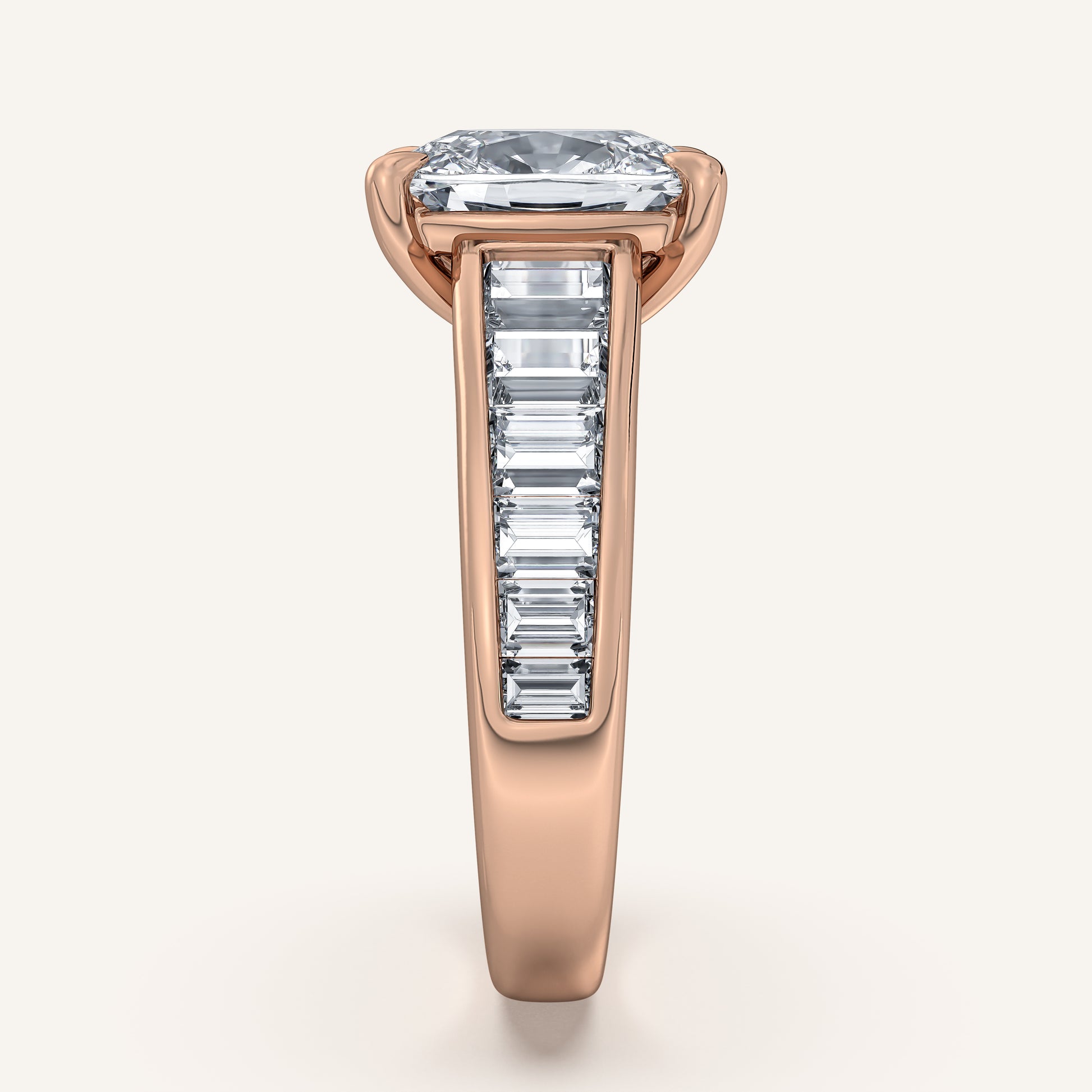 Image for Cushion Cut Art Deco Engagement Ring | 14k Rose Gold