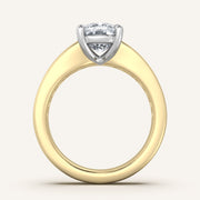 Image for Cushion Cut Art Deco Engagement Ring | 18k Two Tone