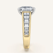 Image for Cushion Cut Art Deco Engagement Ring | 14k Two Tone