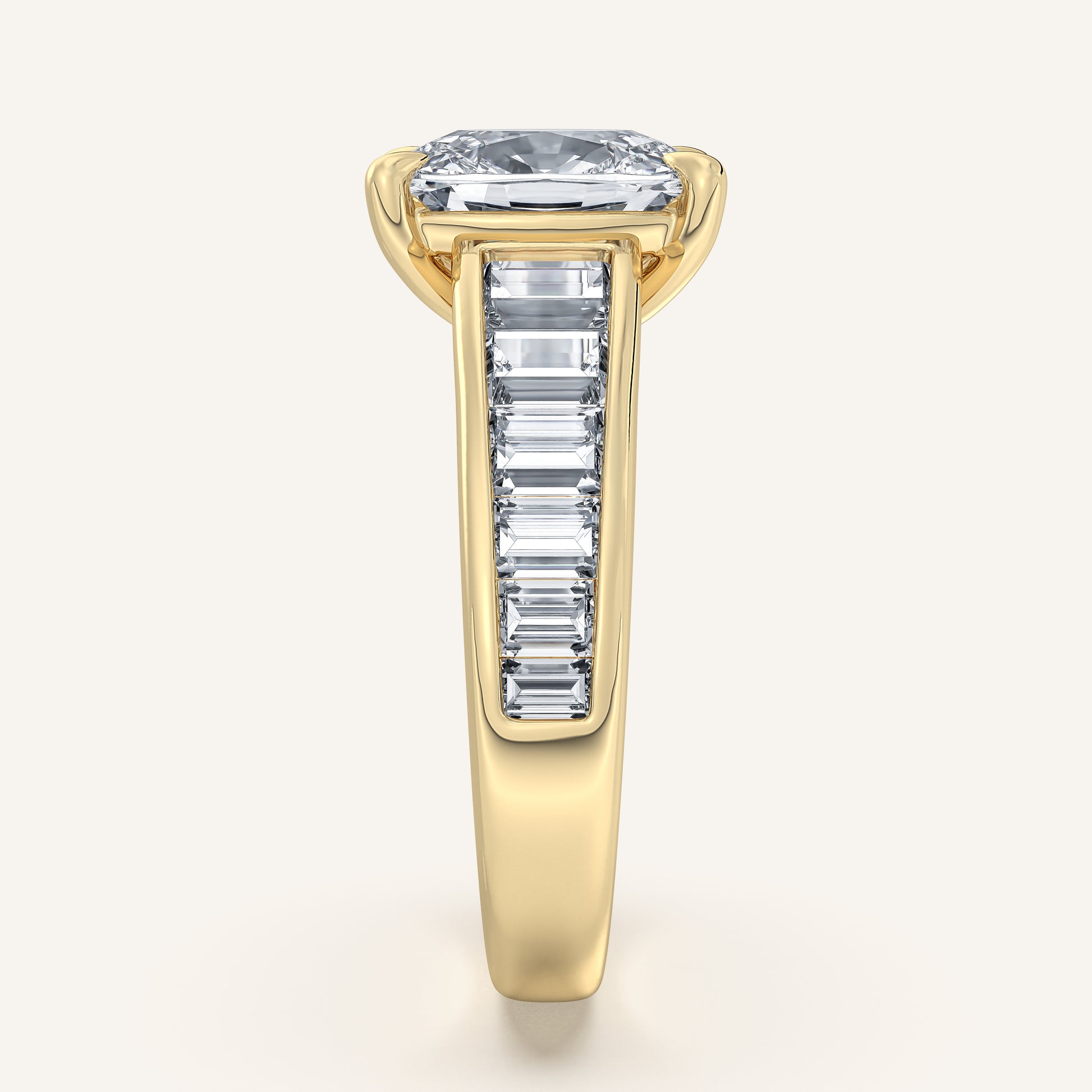 Image for Cushion Cut Art Deco Engagement Ring | 14k Yellow Gold