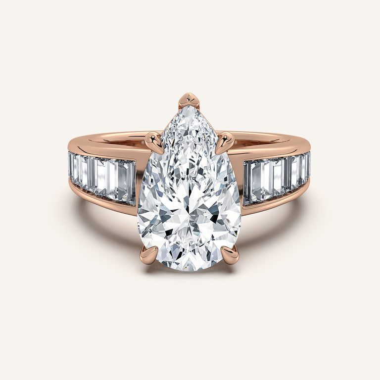 Image for Pear Shape Art Deco Engagement Ring | 14k Rose Gold