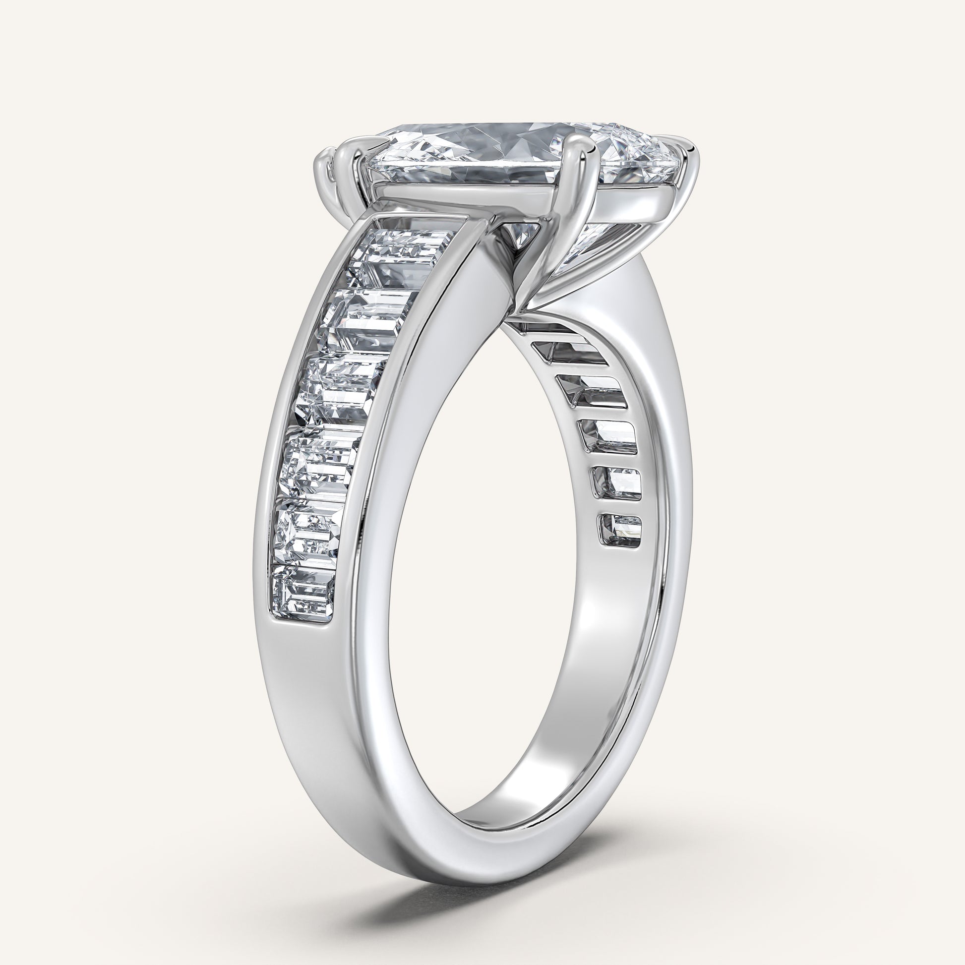 Image for Pear Shape Art Deco Engagement Ring | 18k White Gold