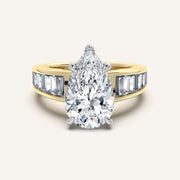 Image for Pear Shape Art Deco Engagement Ring | 14k Two Tone