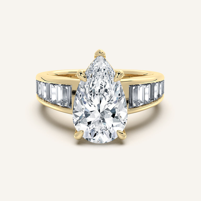 Image for Pear Shape Art Deco Engagement Ring | 14k Yellow Gold