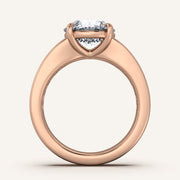 Image for Round Art Deco Engagement Ring | 18k Rose Gold