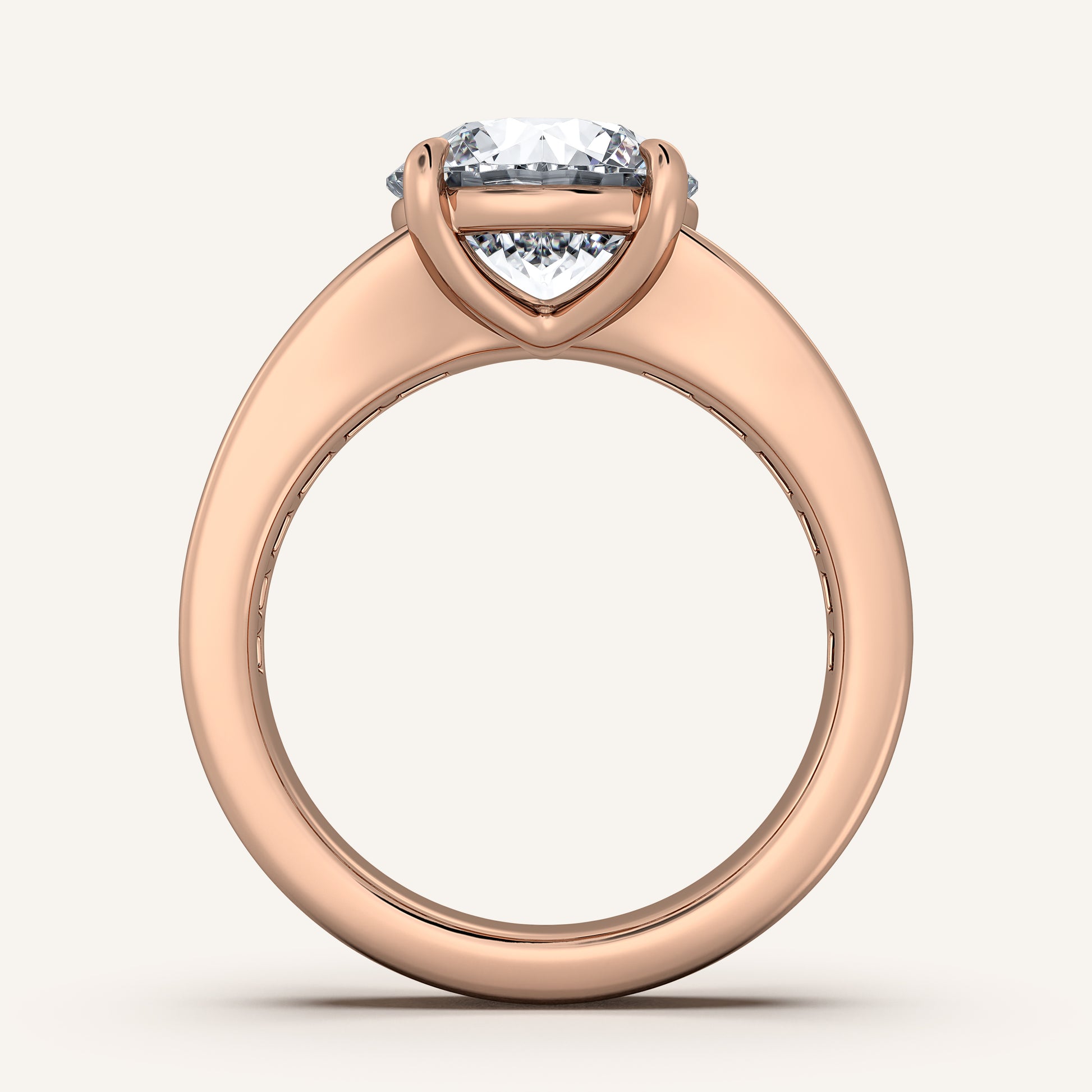 Image for Round Art Deco Engagement Ring | 18k Rose Gold