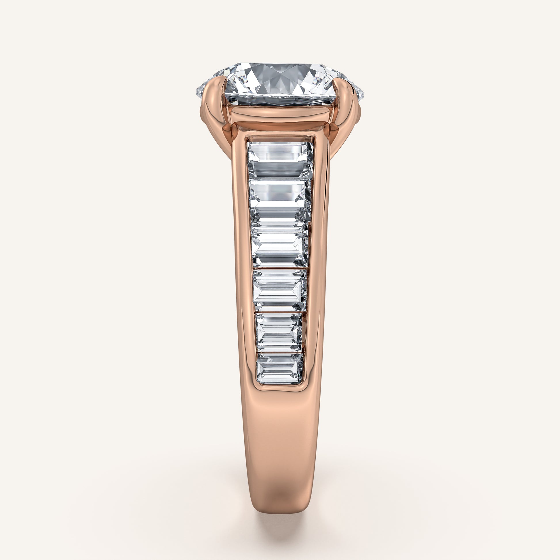 Image for Round Art Deco Engagement Ring | 18k Rose Gold
