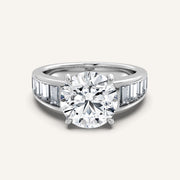 Image for Round Art Deco Engagement Ring | Platinum