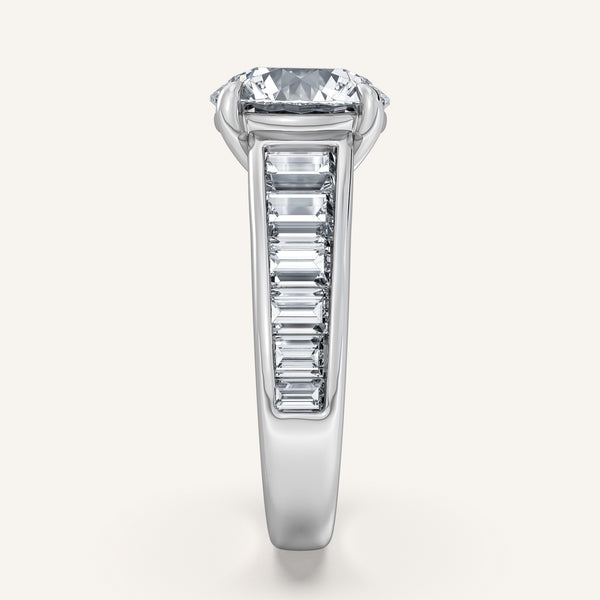 Round Art Deco Engagement Ring | Platinum