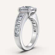Image for Round Art Deco Engagement Ring | 14k White Gold