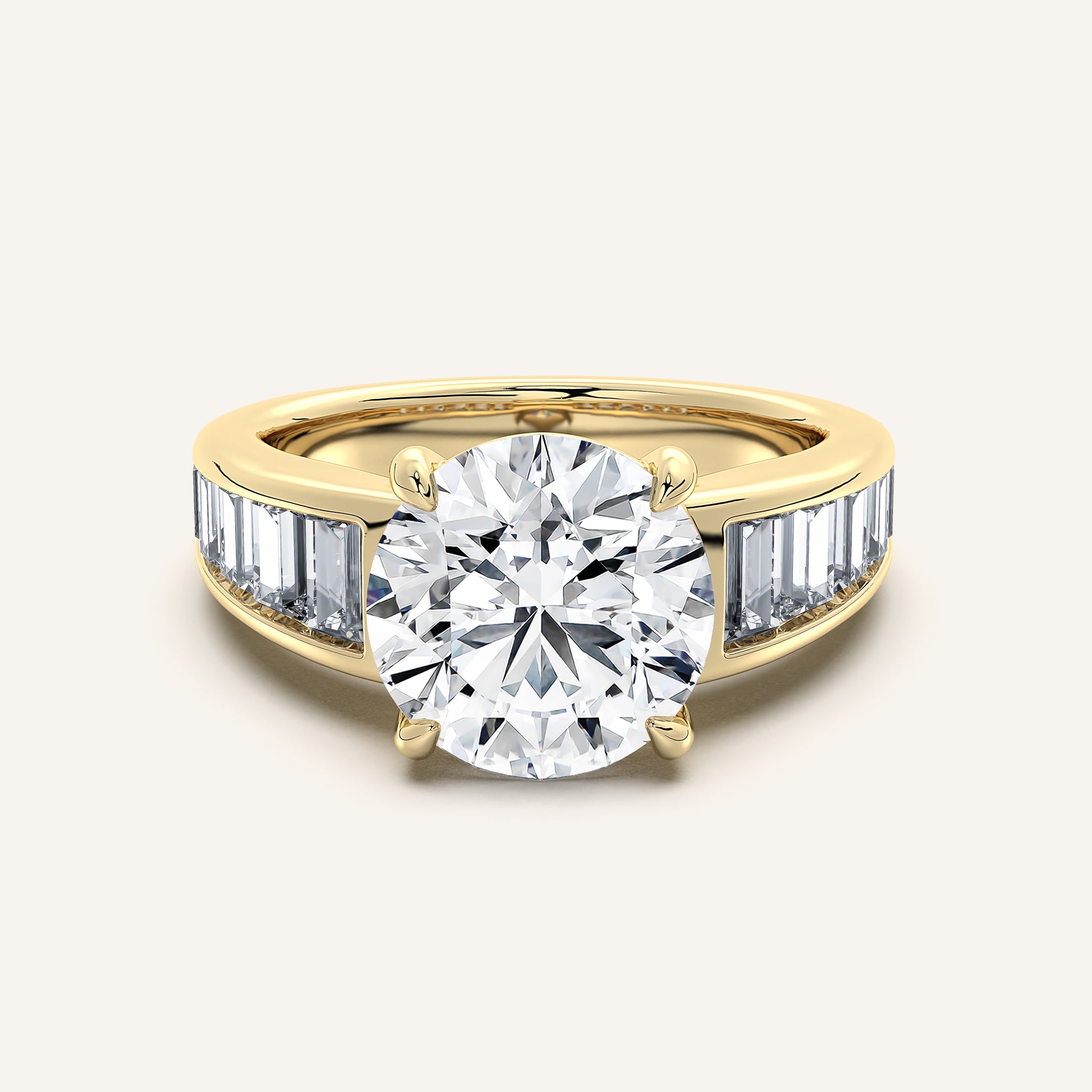 Image for Round Art Deco Engagement Ring | 18k Yellow Gold