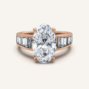 Image for Moval Art Deco Engagement Ring | 14k Rose Gold