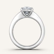 Image for Moval Art Deco Engagement Ring | 18k White Gold