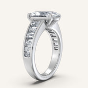 Image for Moval Art Deco Engagement Ring | 14k White Gold