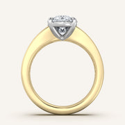 Image for Moval Art Deco Engagement Ring | 18k Two Tone