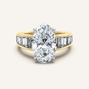 Image for Moval Art Deco Engagement Ring | 18k Two Tone