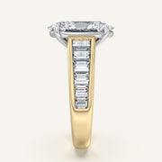 Image for Moval Art Deco Engagement Ring | 18k Two Tone