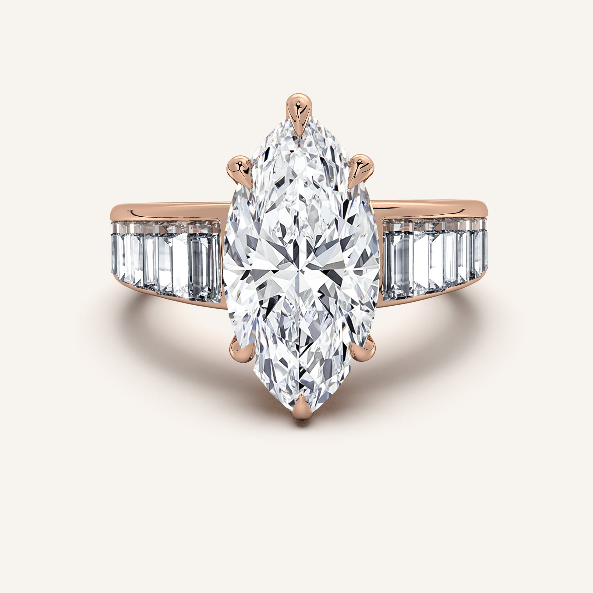 Image for Marquise Art Deco Engagement Ring | 18k Rose Gold