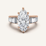 Image for Marquise Art Deco Engagement Ring | 14k Rose Gold