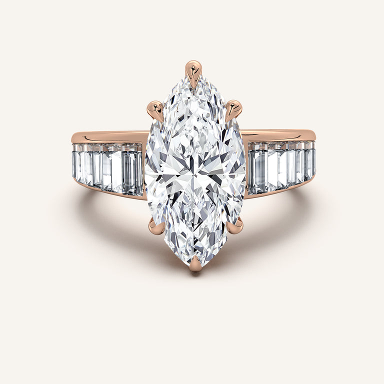 Image for Marquise Art Deco Engagement Ring | 14k Rose Gold