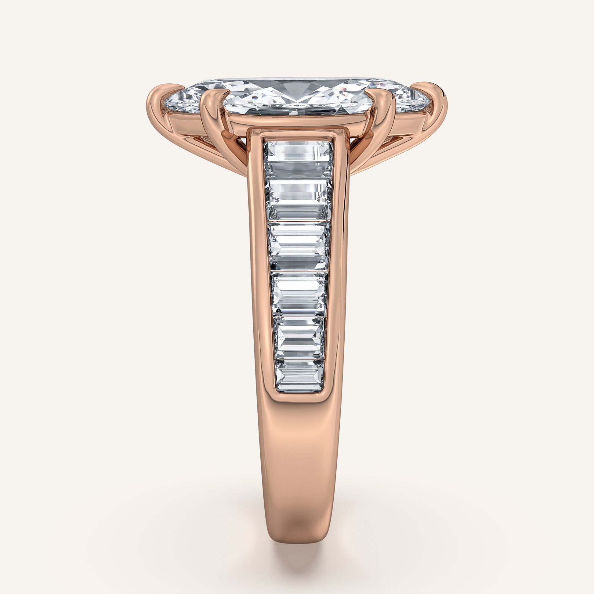 Image for Marquise Art Deco Engagement Ring | 18k Rose Gold