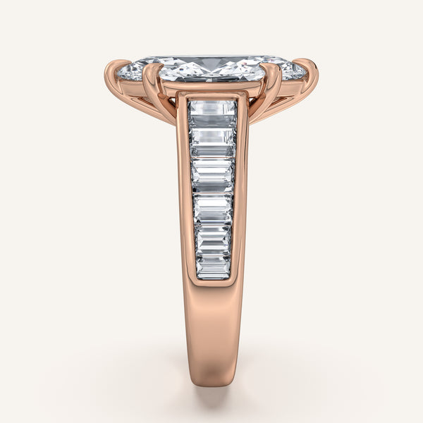 Marquise Art Deco Engagement Ring | 18k Rose Gold