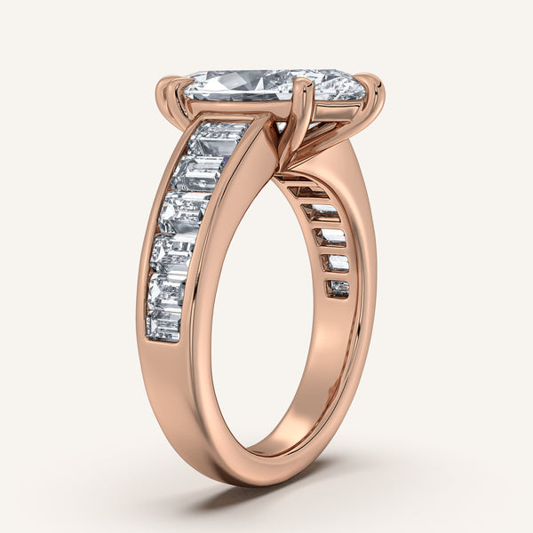 Marquise Art Deco Engagement Ring | 18k Rose Gold