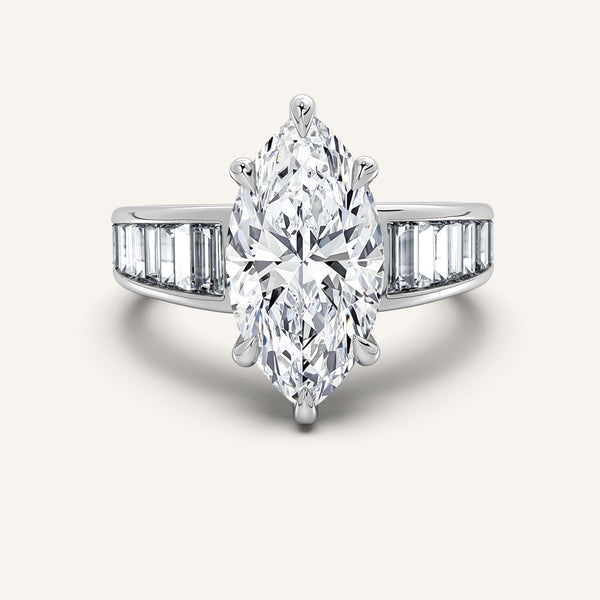 Marquise Art Deco Engagement Ring | Platinum
