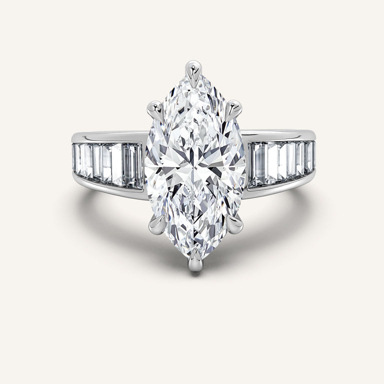 Image for Marquise Art Deco Engagement Ring | 18k White Gold