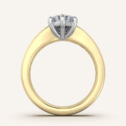 Image for Marquise Art Deco Engagement Ring | 18k Two Tone
