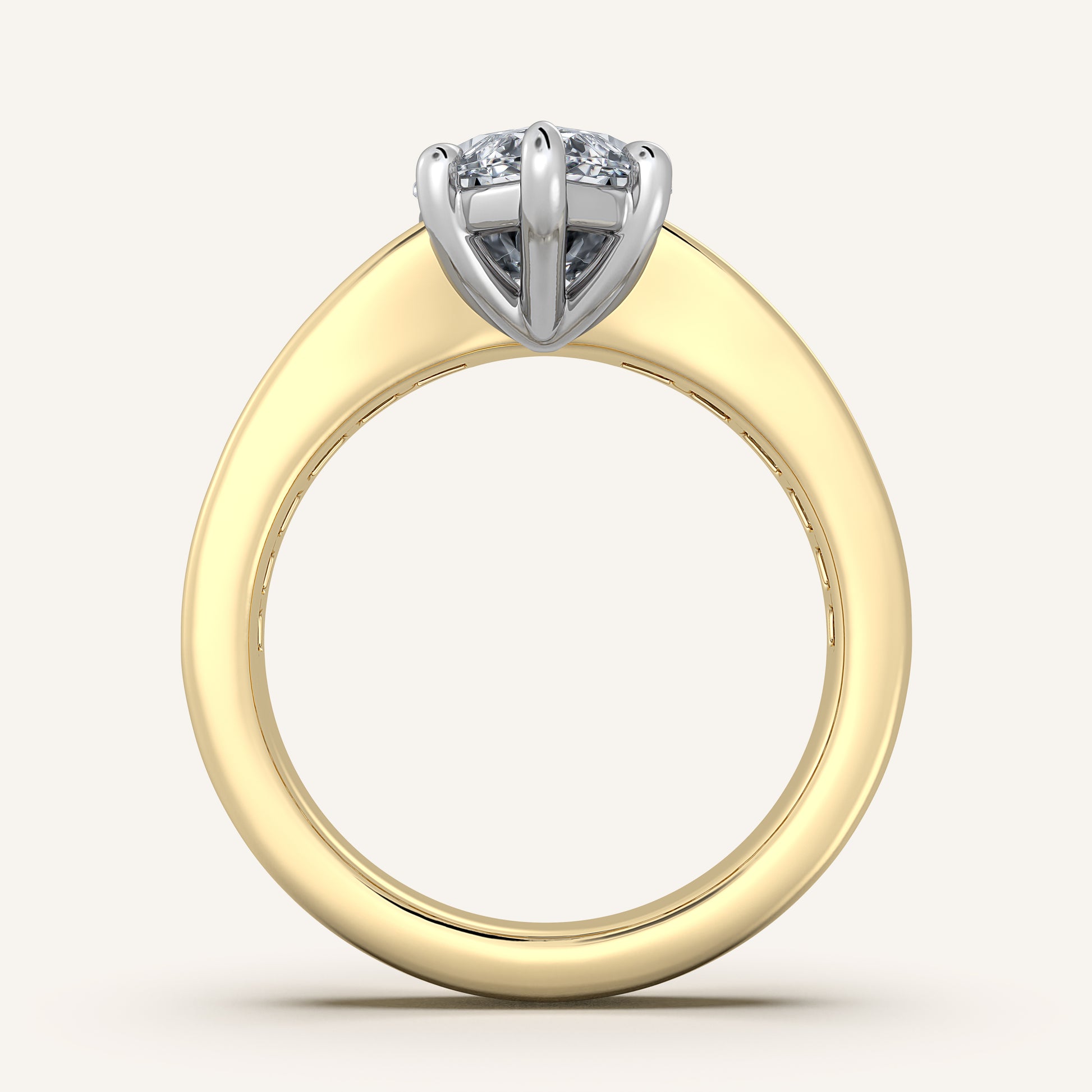 Image for Marquise Art Deco Engagement Ring | 18k Two Tone