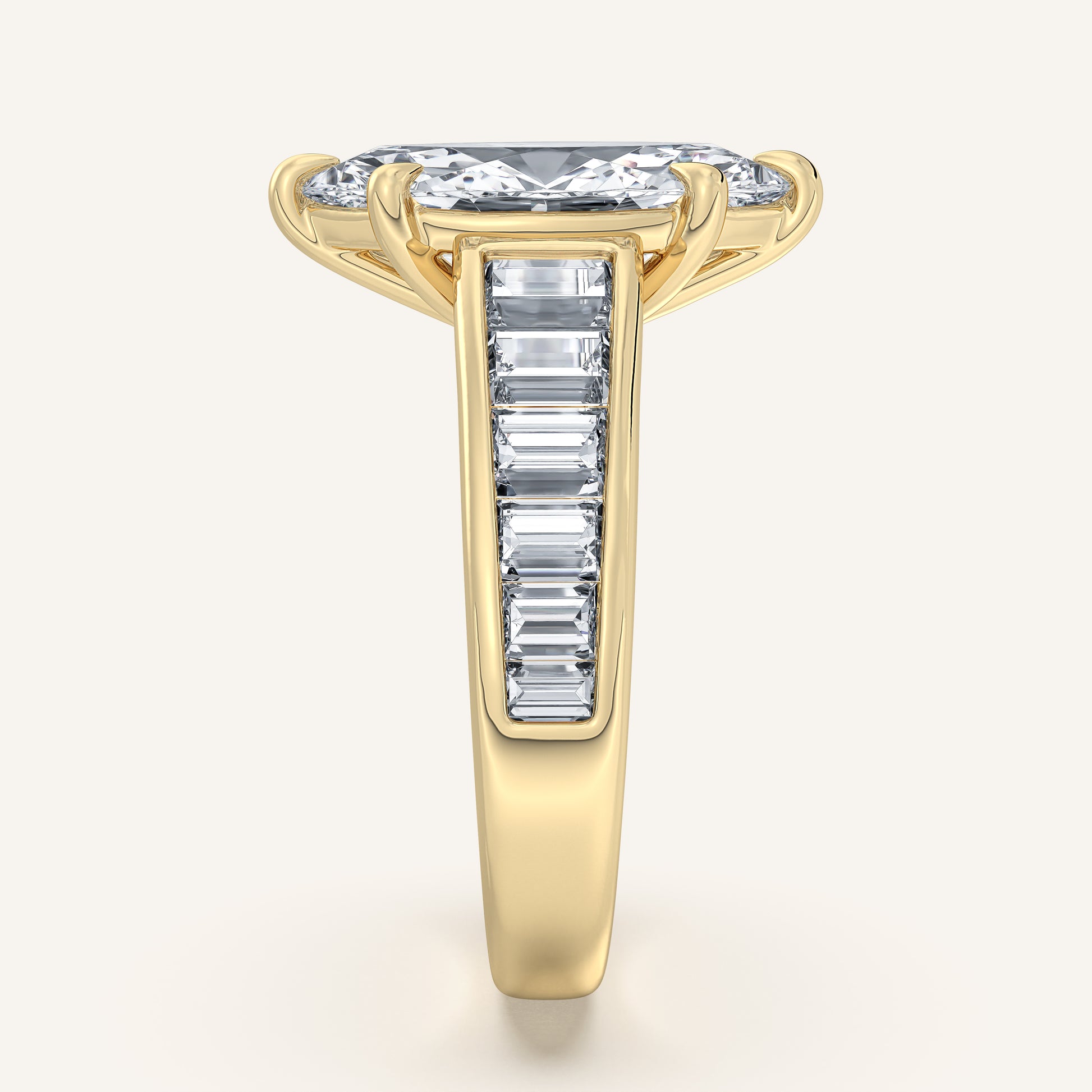 Image for Marquise Art Deco Engagement Ring | 18k Yellow Gold