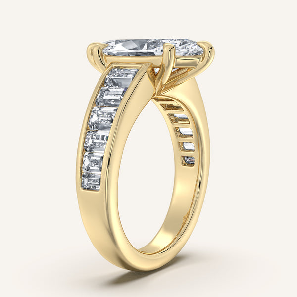 Marquise Art Deco Engagement Ring | 14k Yellow Gold