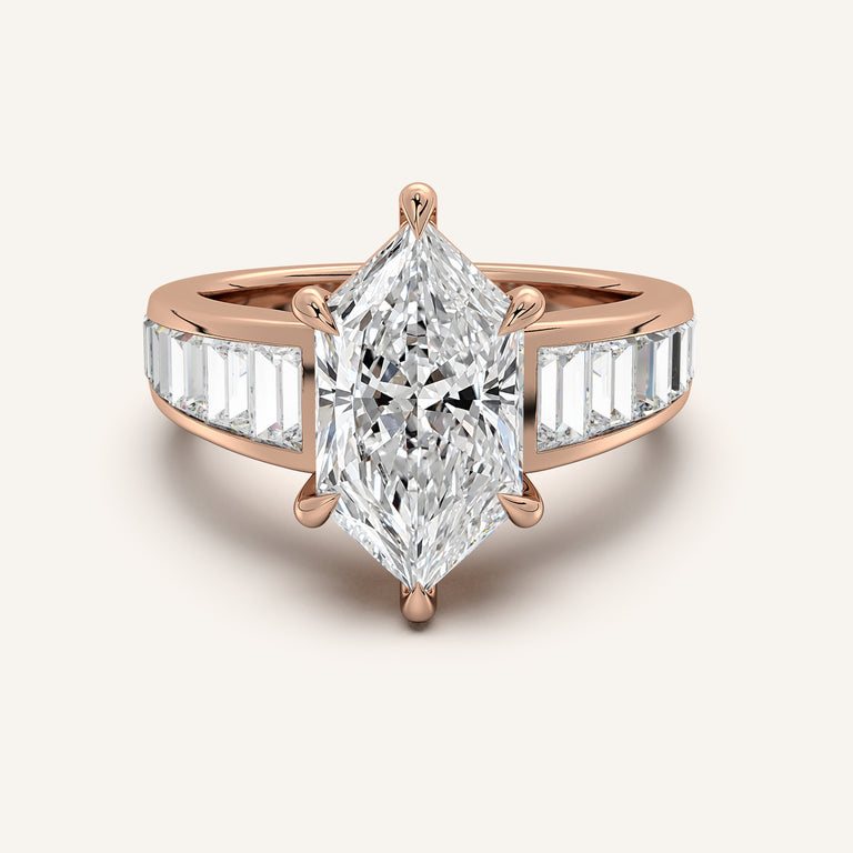 Image for Dutch Marquise Art Deco Engagement Ring | 18k Rose Gold