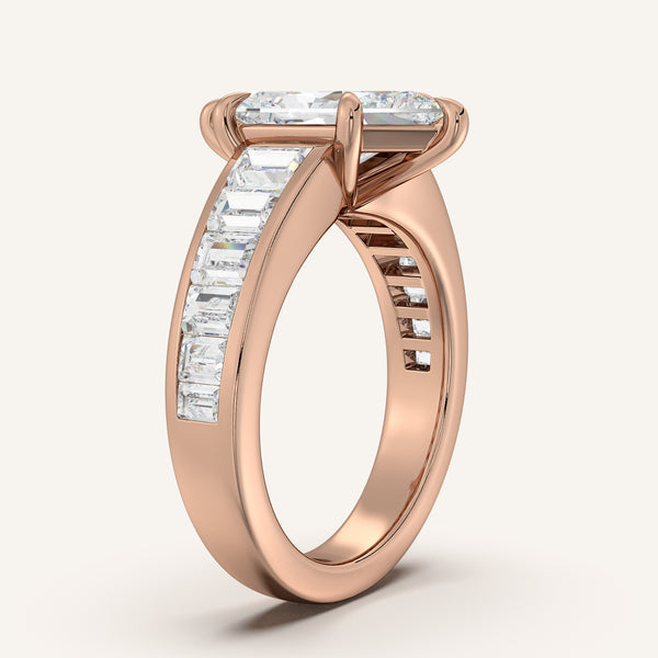 Dutch Marquise Art Deco Engagement Ring | 18k Rose Gold