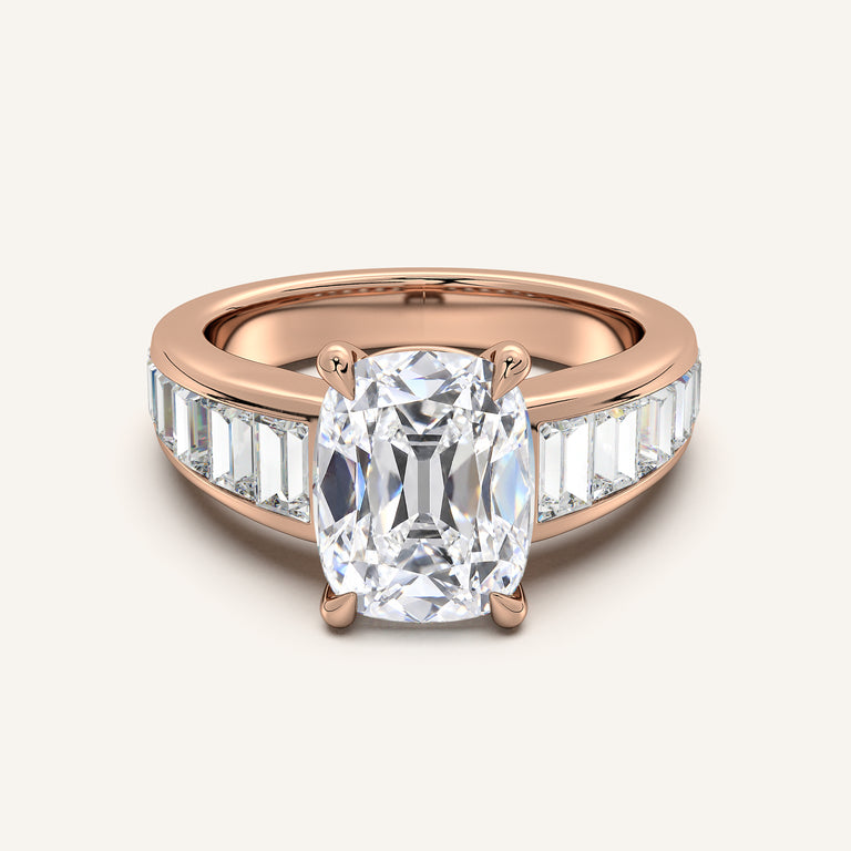 Image for Old Mine Cut Art Deco Engagement Ring | 18k Rose Gold