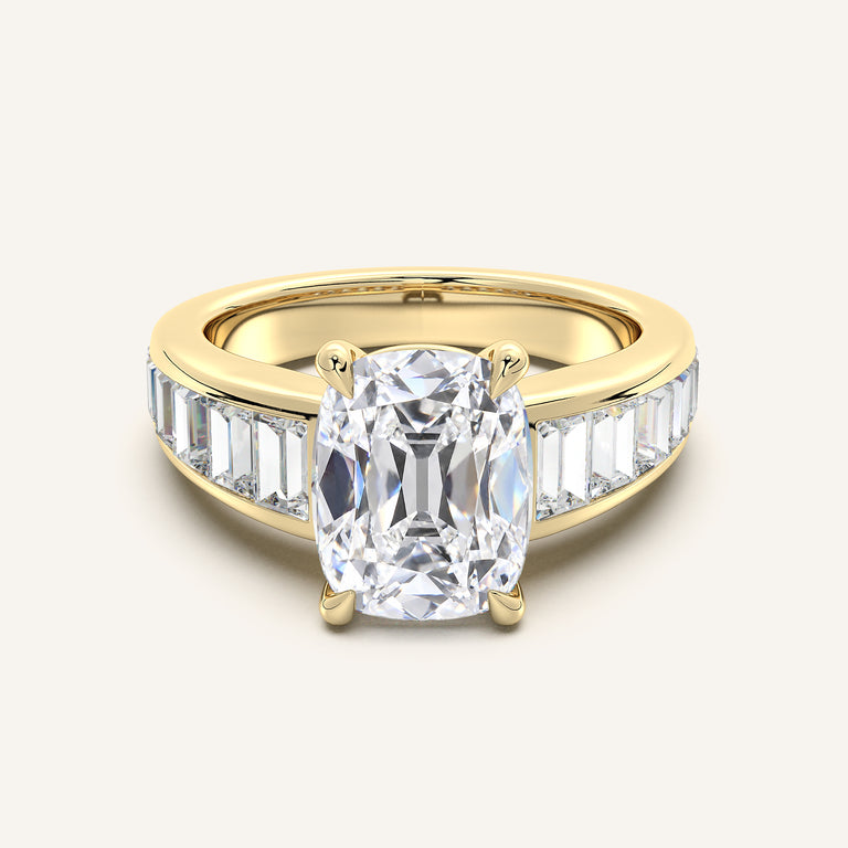 Image for Old Mine Cut Art Deco Engagement Ring | 18k Yellow Gold