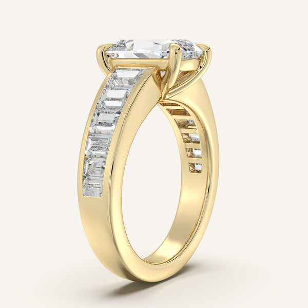 Old Mine Cut Art Deco Engagement Ring | 18k Yellow Gold