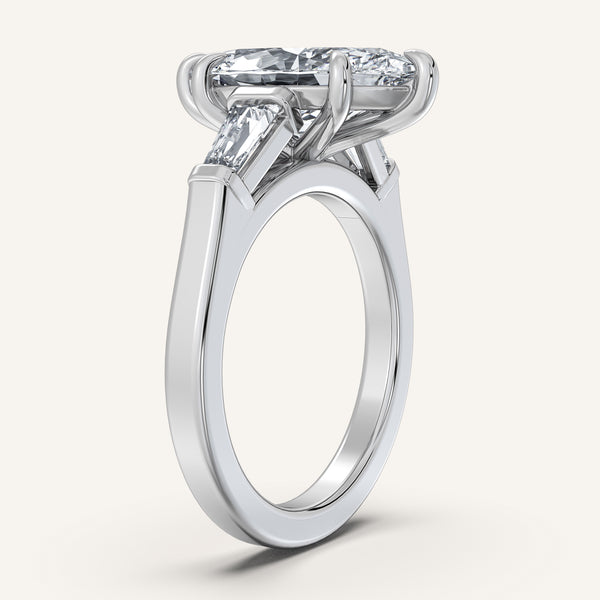 Marquise Tapered Baguette Engagement Ring | Platinum